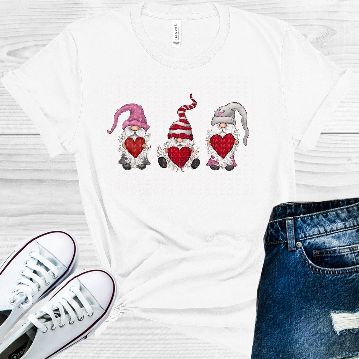 Valentine Gnomes Graphic Tee product image 1