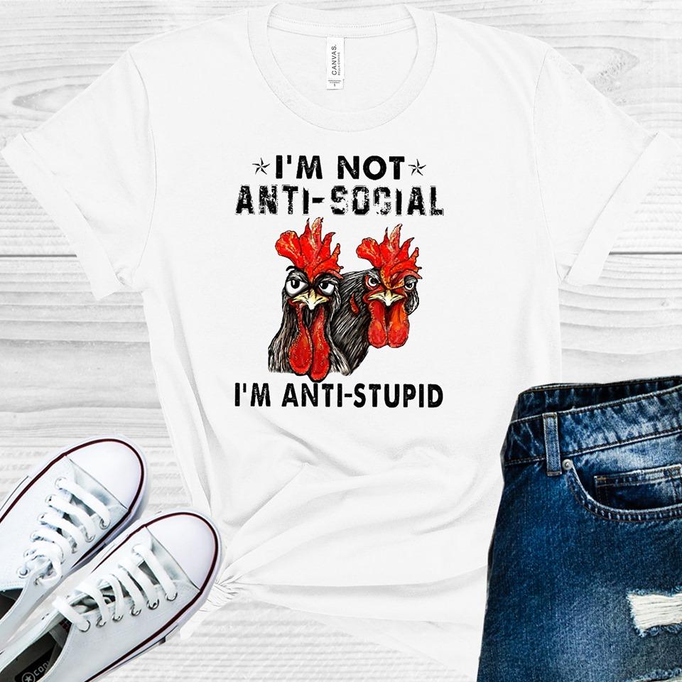 I'm Not Anti-Social I'm Anti-Stupid Graphic Tee product image 1