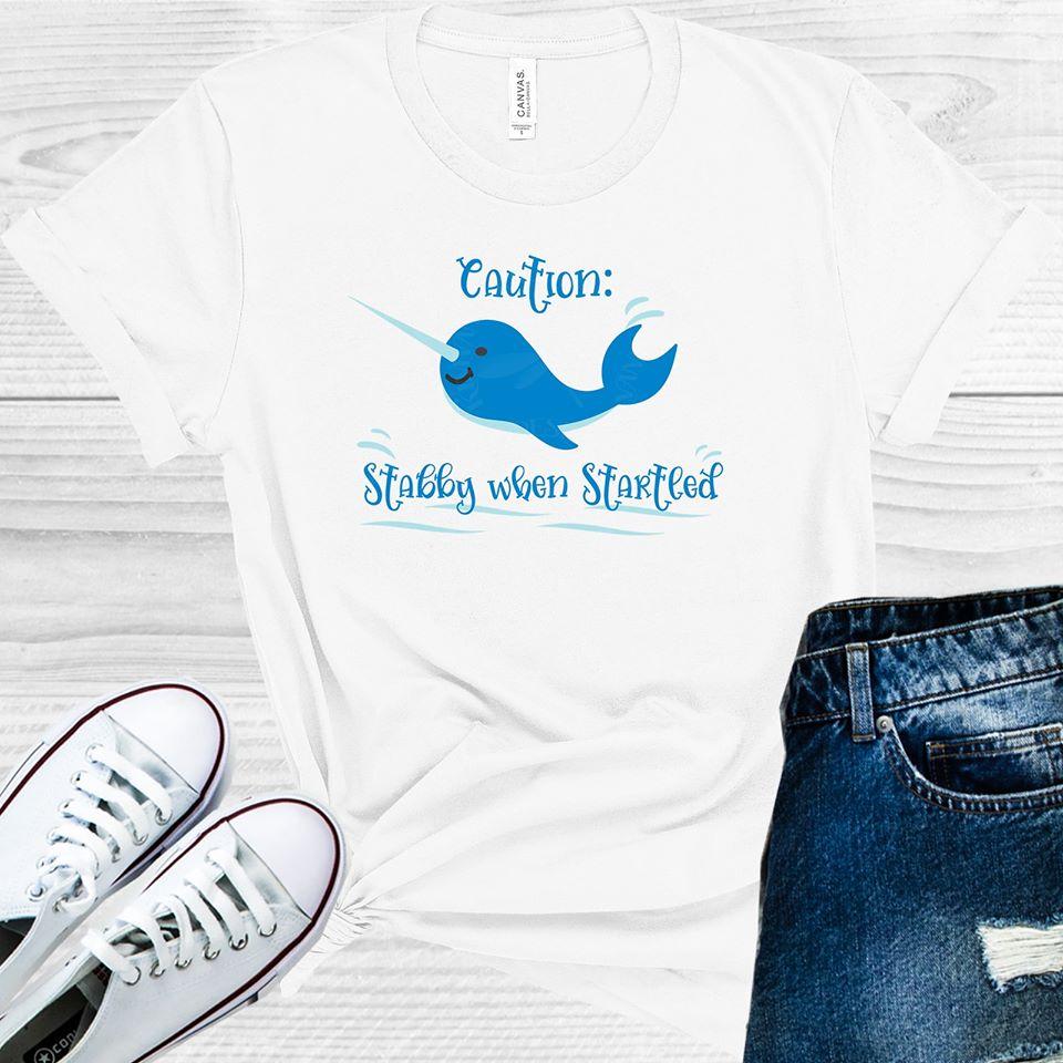 Caution: Stabby When Startled Graphic Tee product image 1