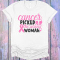 Cancer Picked the Wrong Woman Graphic Tee product image 1