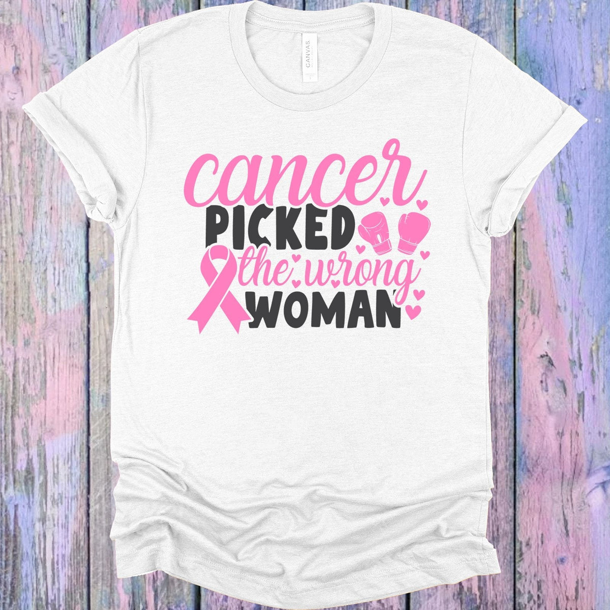 Cancer Picked the Wrong Woman Graphic Tee product image 1