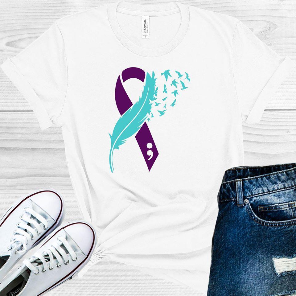 Continue Purple and Teal Ribbon Graphic Tee product image 1