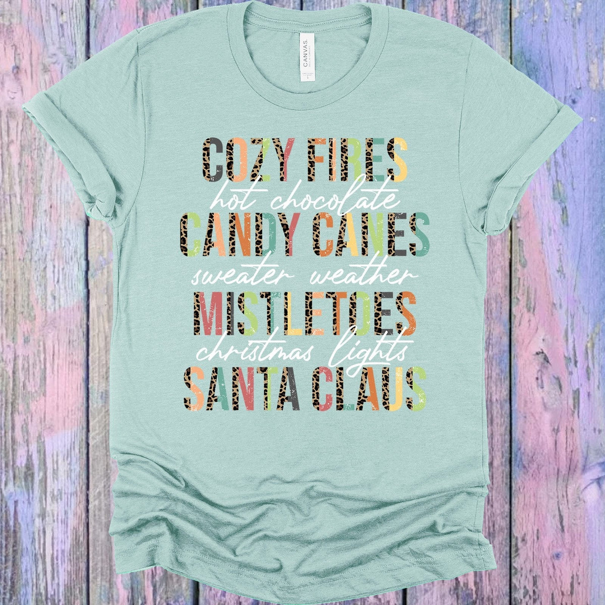 Cozy Fires Hot Chocolate Candy Canes Graphic Tee product image 1