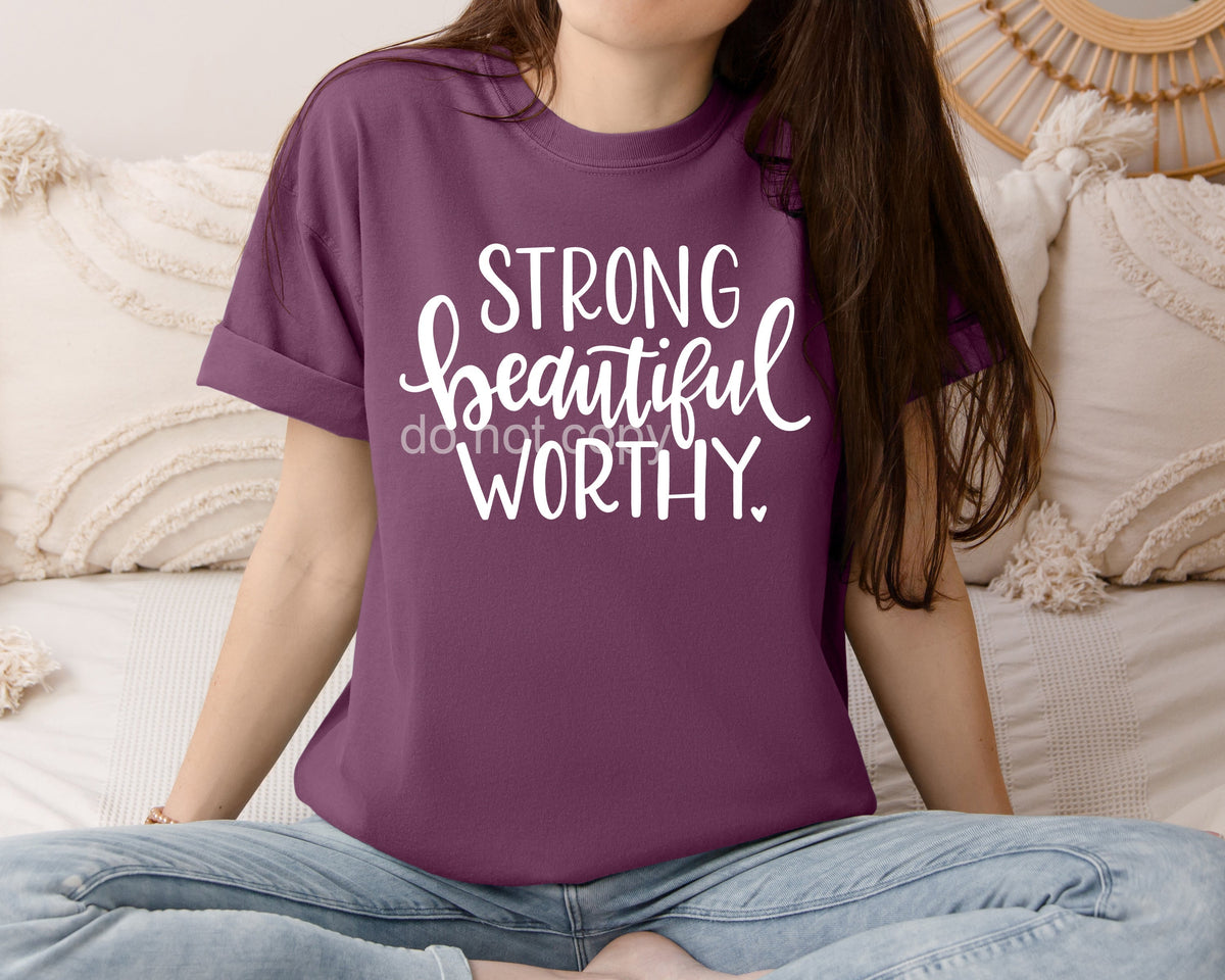 Strong Beautiful Worthy Graphic Tee product image 1
