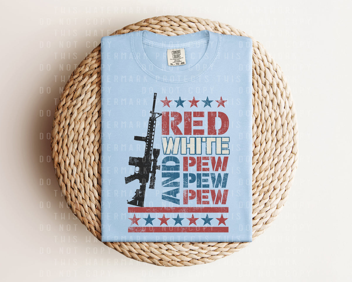 Red White and Pew Graphic Tee product image 1