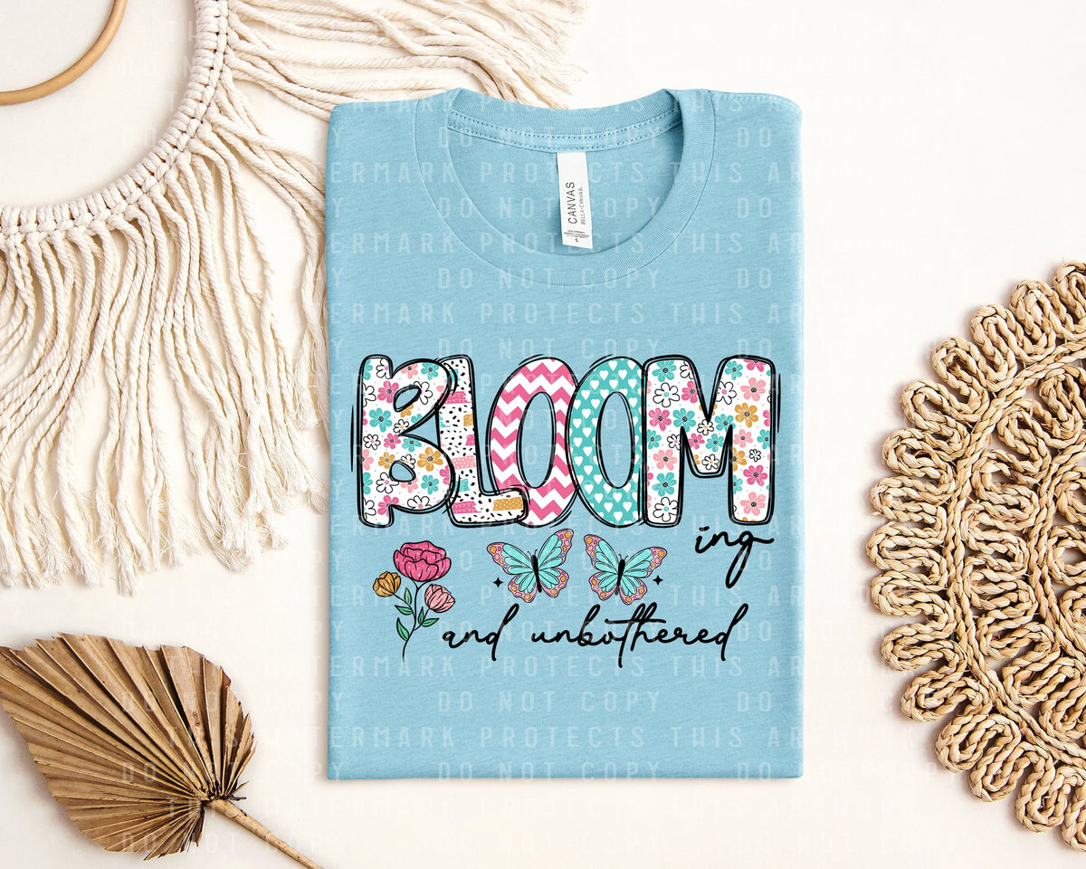 Blooming and Unbothered Graphic Tee product image 1