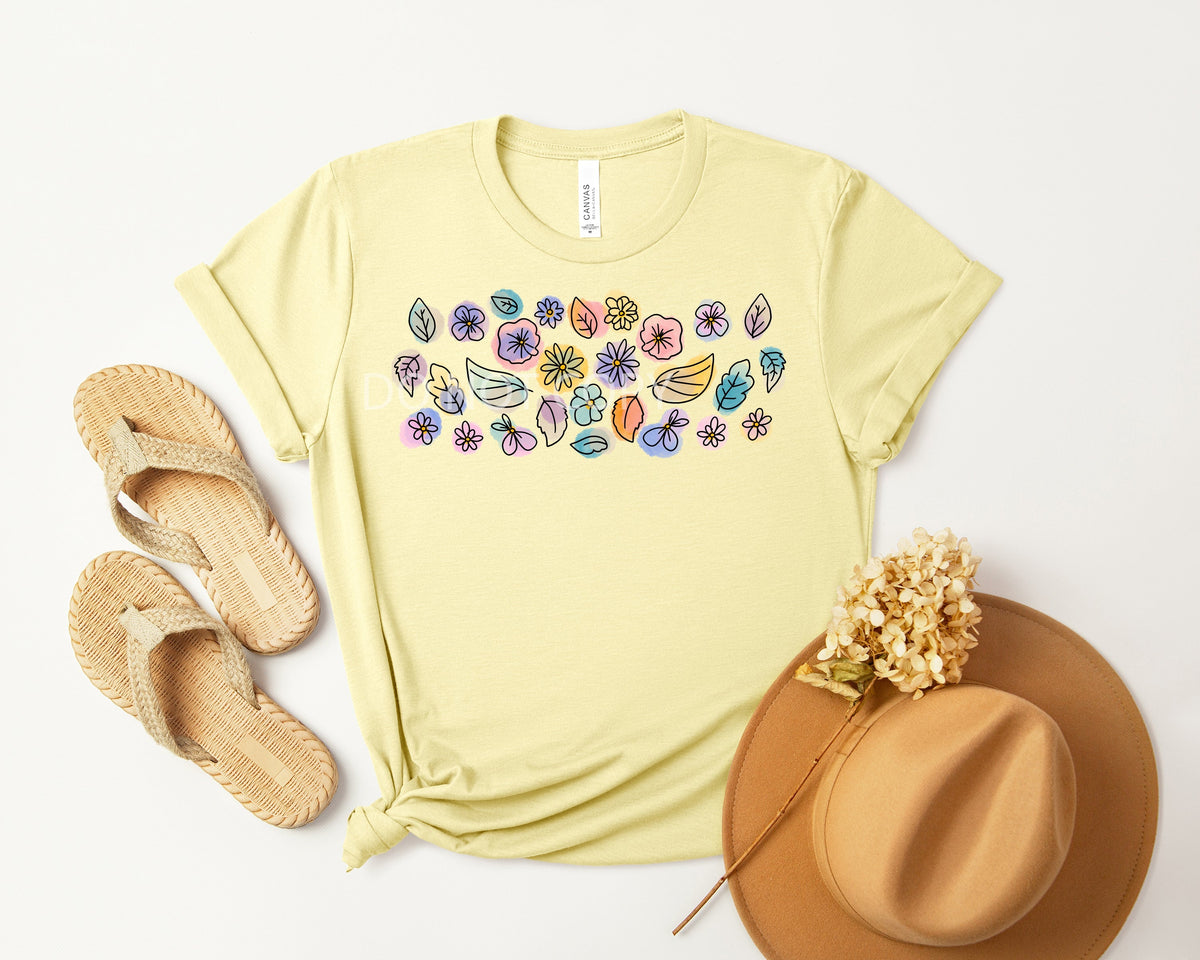 Floral Doodle Band Graphic Tee product image 1