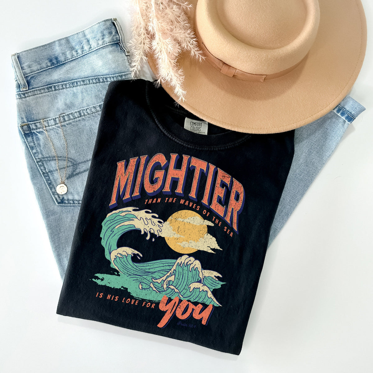 Mightier Than the Waves of Sea is His Love for You Graphic product image 1