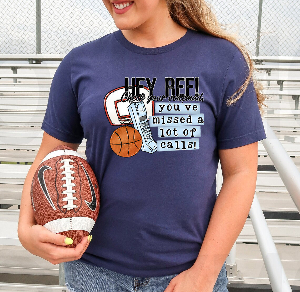 Hey Ref Check Your Voicemail Basketball Graphic Tee product image 1