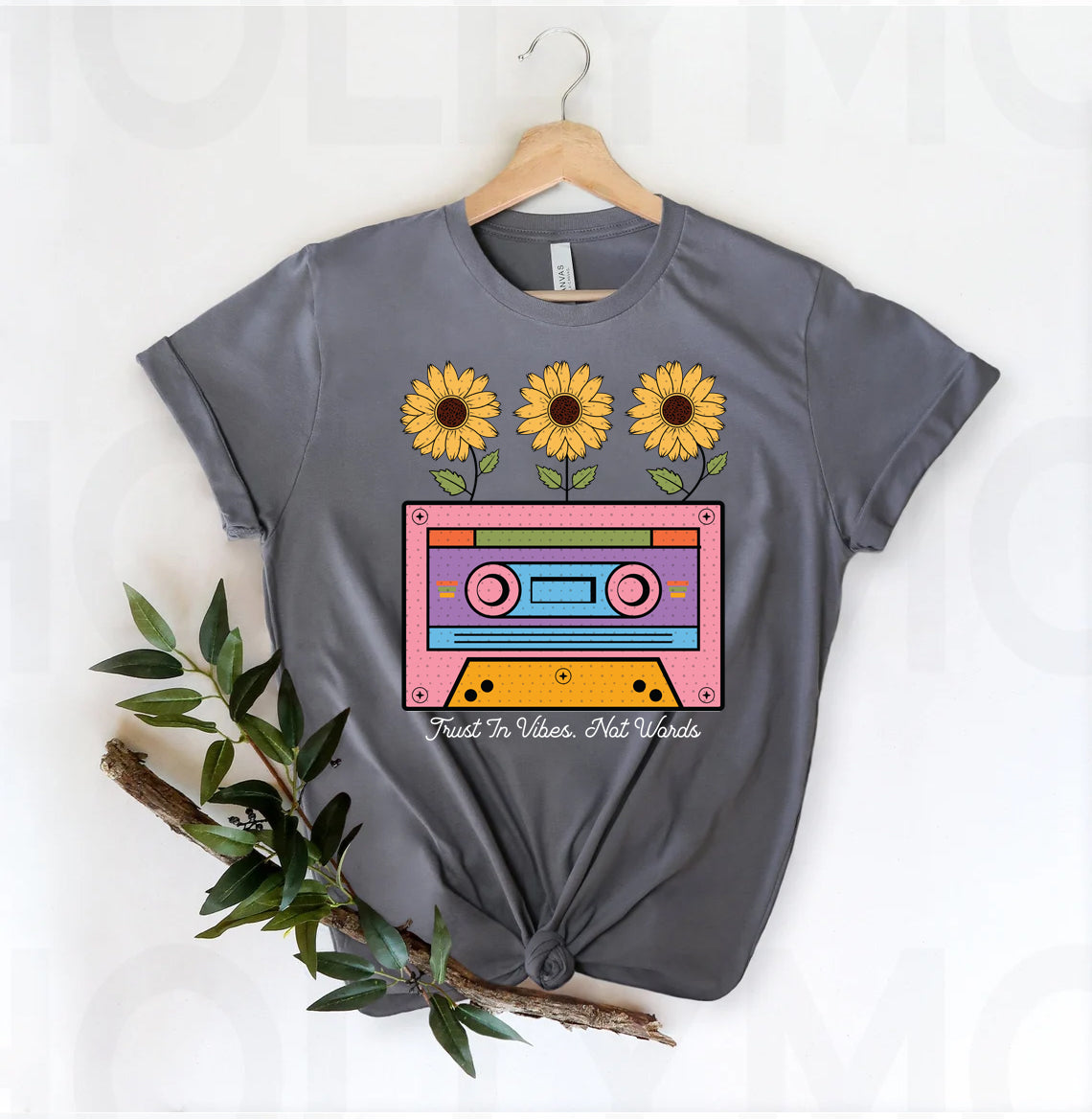 Trust in Vibes Not Words Graphic Tee product image 1