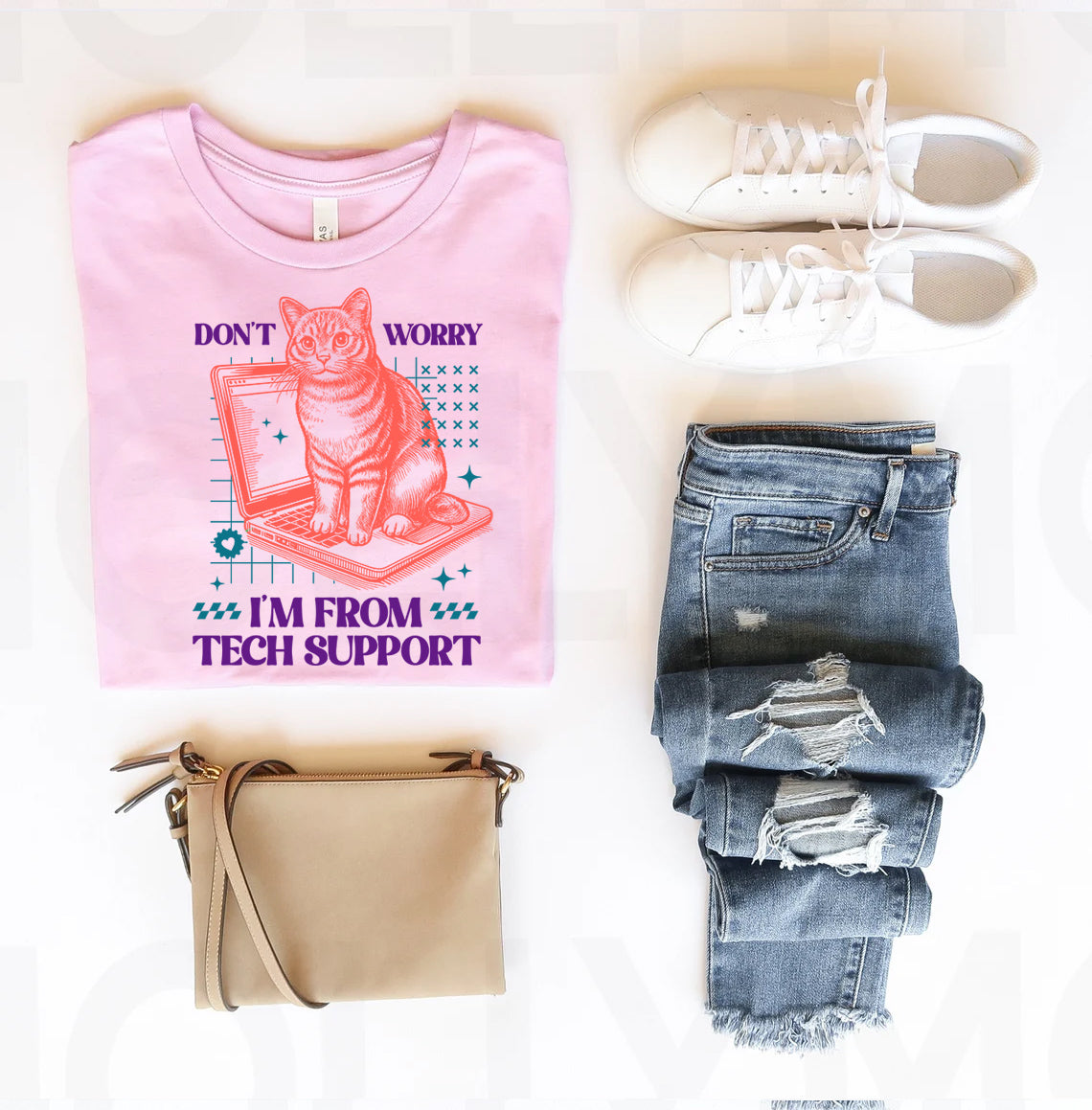 Don't Worry I'm From Tech Support Graphic Tee product image 1