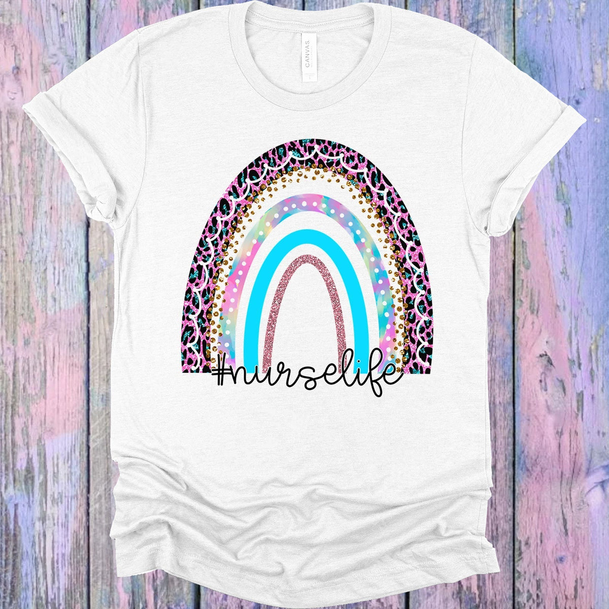 Nurse Life Rainbow Graphic Tee product image 1