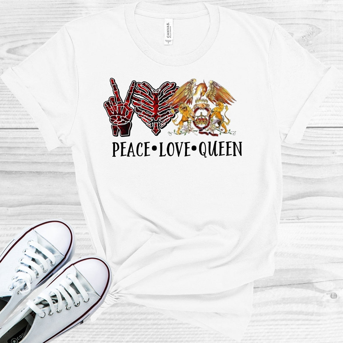 Peace Love Queen Graphic Tee product image 1