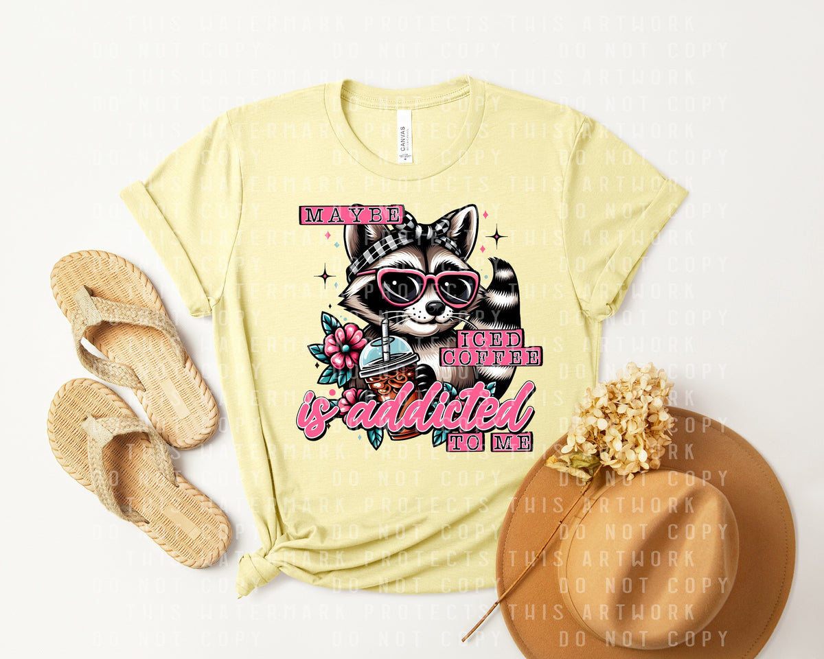 Maybe Iced Coffee is Addicted to Me Graphic Tee product image 1