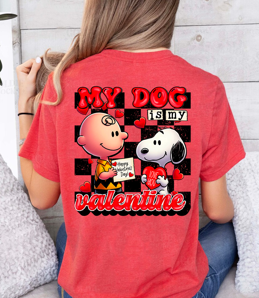 My Dog is My Valentine Graphic Tee product image 1