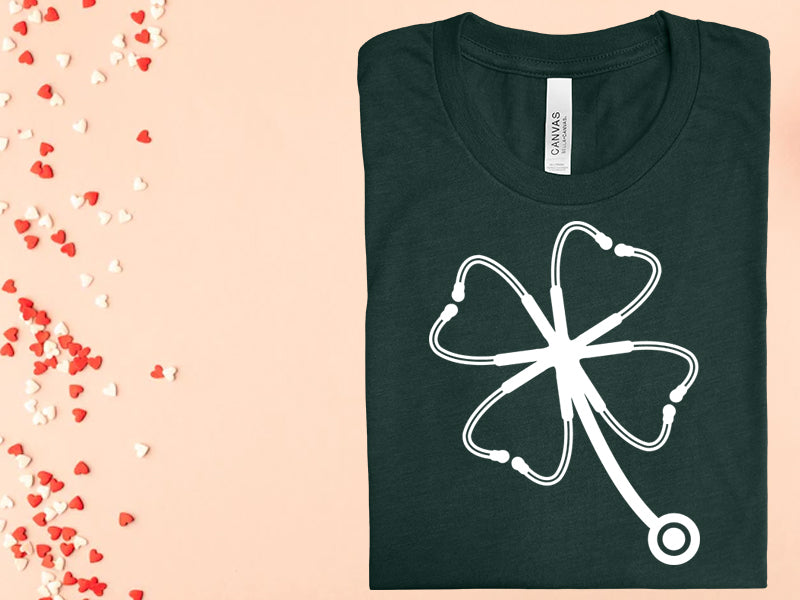 Stethoscope Clover Graphic Tee product image 1