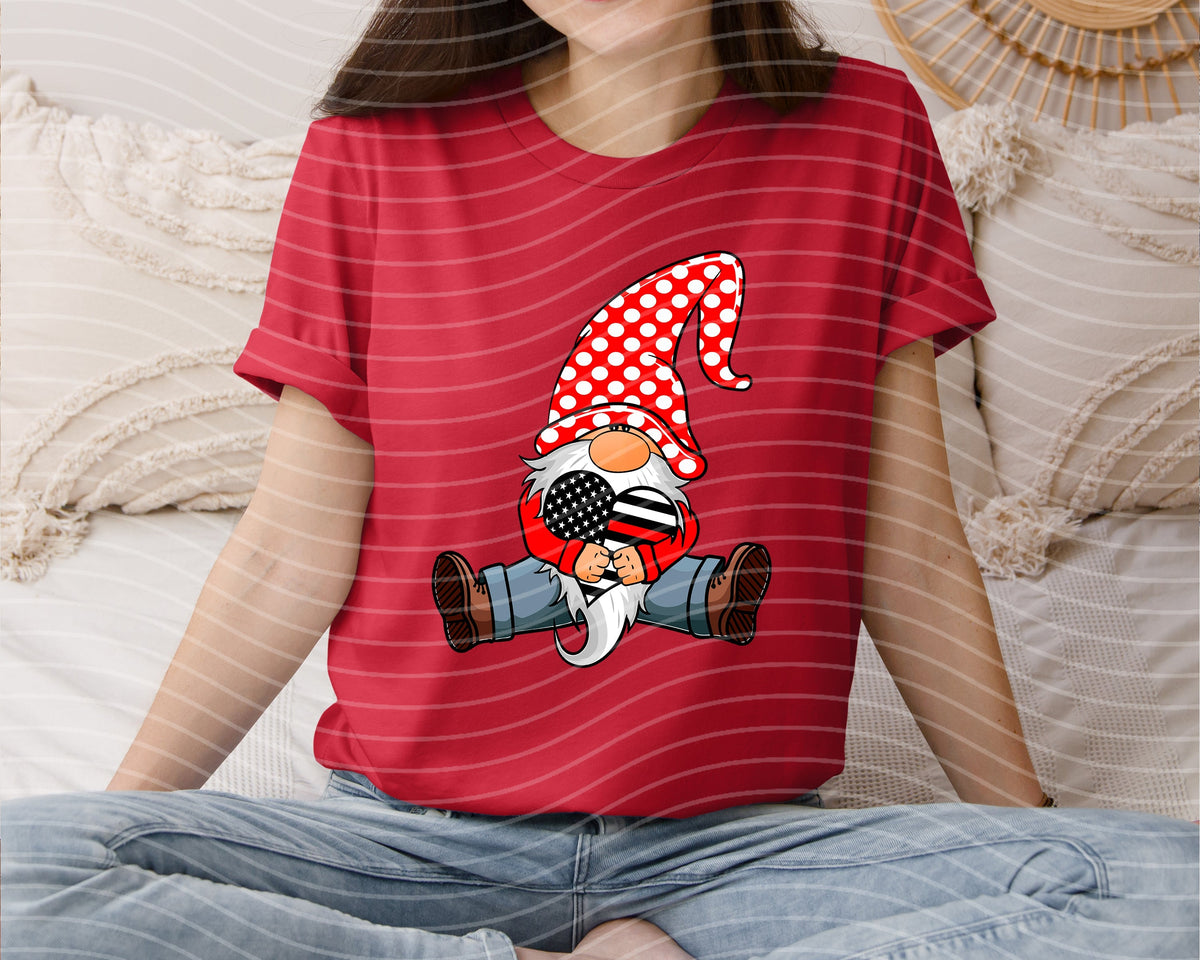Thin Red Line Gnome Graphic Tee product image 1