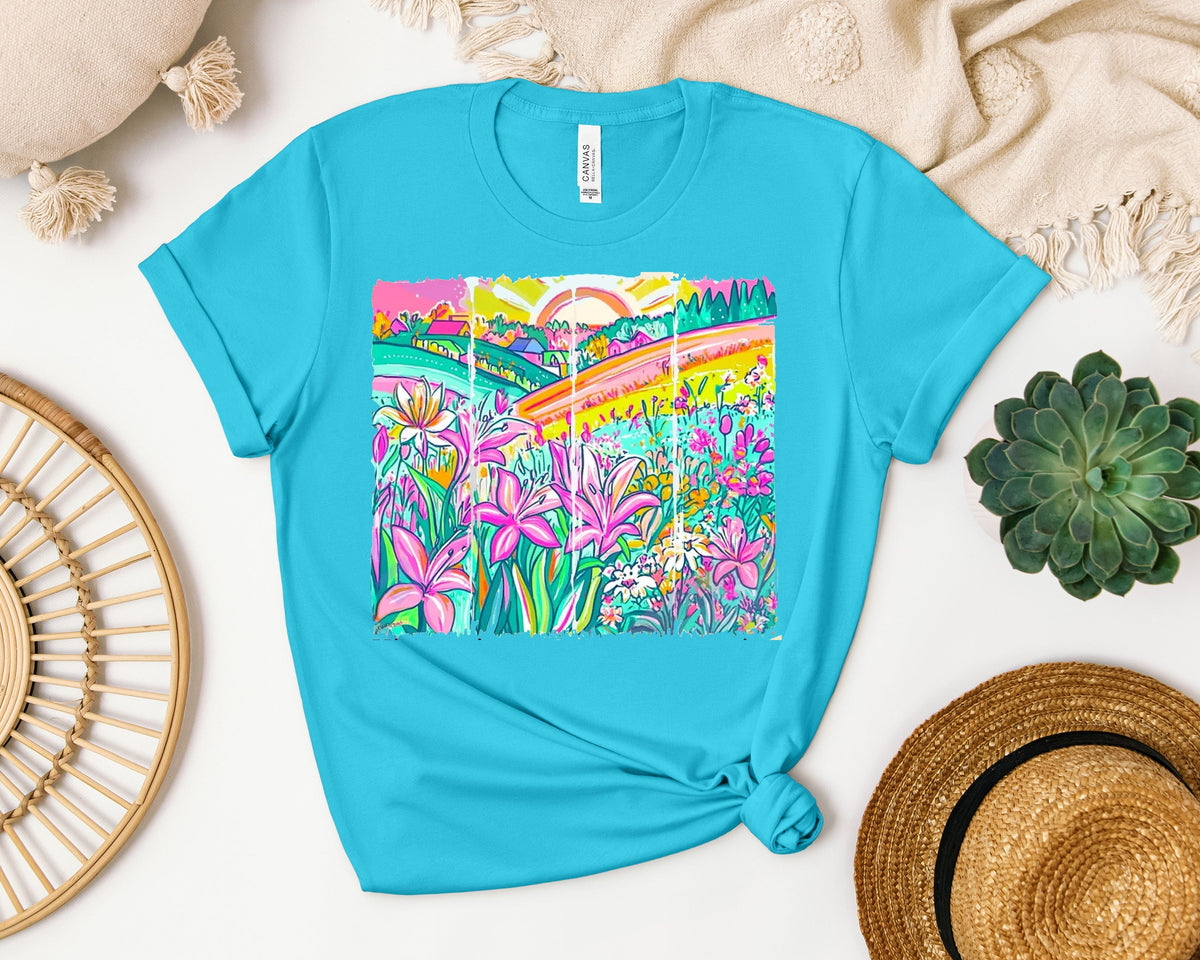 Bright Floral Graphic Tee product image 1