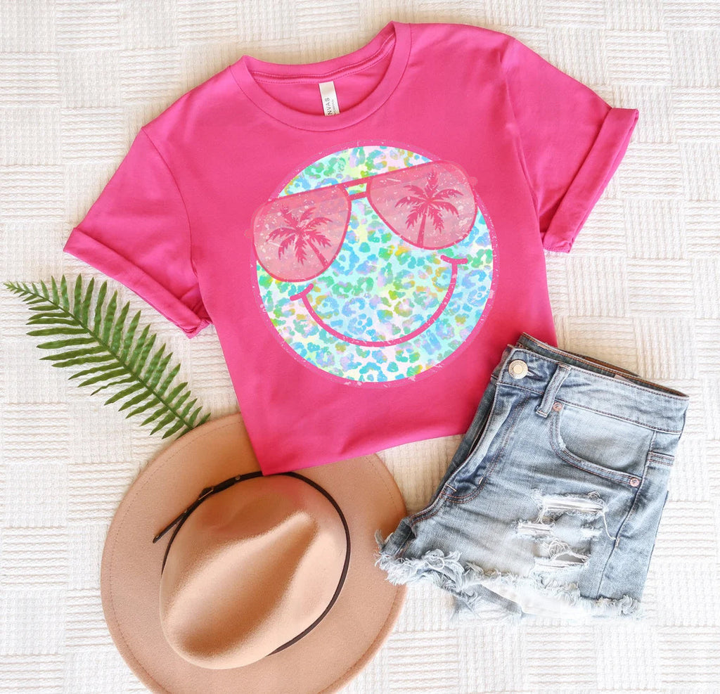 Beach Happy Face Graphic Tee product image 2