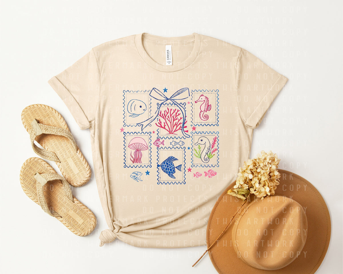 Ocean Stamps Graphic Tee product image 1