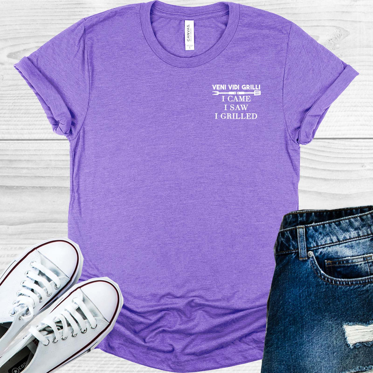 Veni Vedi Grilli I Came I Saw I Conquered Pocket Graphic Tee product image 1