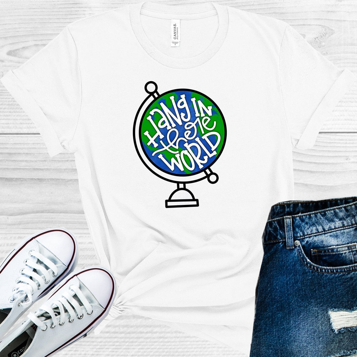 Hang in There World Graphic Tee product image 1