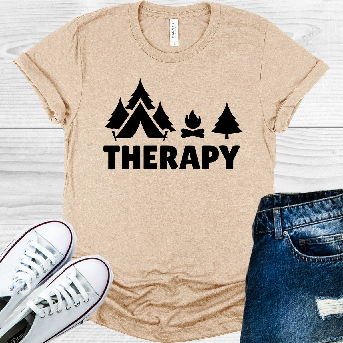 Camping Therapy Graphic Tee product image 1